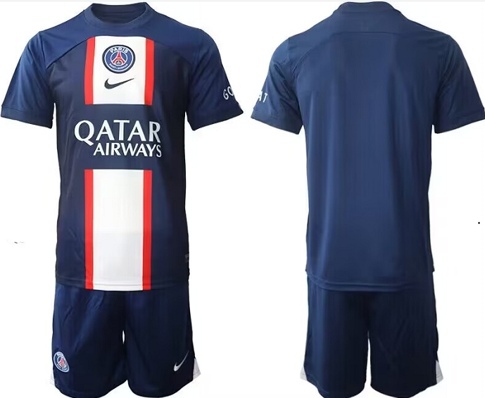 Youth Paris Saint-Germain Customized Navy Soccer Jersey Suit